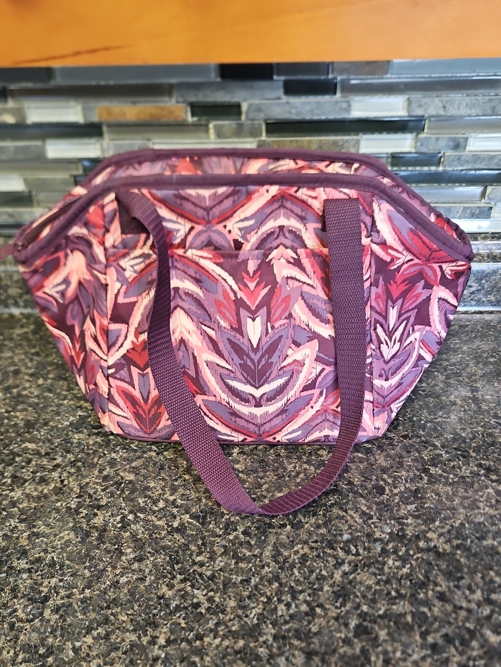 Thirty One Lunch Break Thermal Insulated Lunch Bag Tote Floral Ikat
